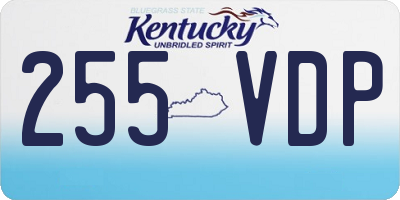 KY license plate 255VDP