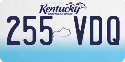 KY license plate 255VDQ