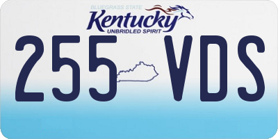KY license plate 255VDS