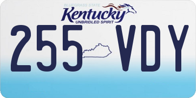 KY license plate 255VDY