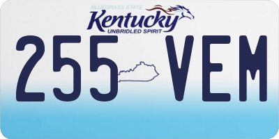 KY license plate 255VEM