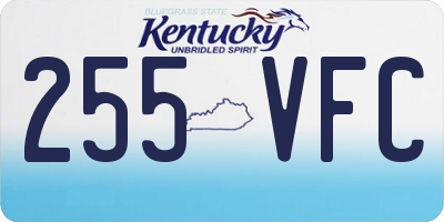 KY license plate 255VFC