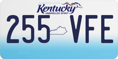 KY license plate 255VFE
