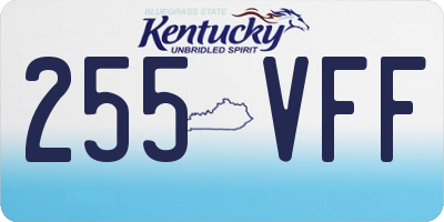 KY license plate 255VFF