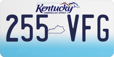 KY license plate 255VFG