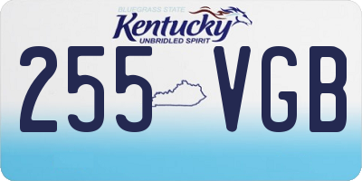 KY license plate 255VGB