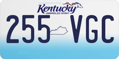 KY license plate 255VGC