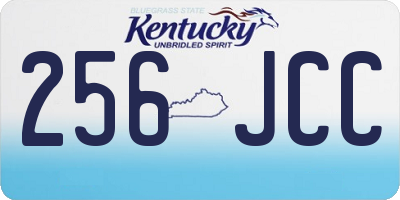 KY license plate 256JCC