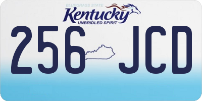 KY license plate 256JCD