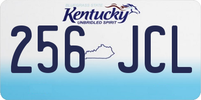 KY license plate 256JCL