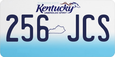KY license plate 256JCS