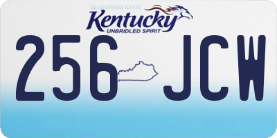 KY license plate 256JCW