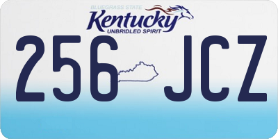 KY license plate 256JCZ