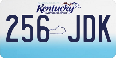 KY license plate 256JDK