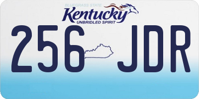 KY license plate 256JDR