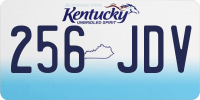 KY license plate 256JDV
