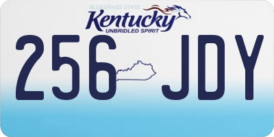 KY license plate 256JDY