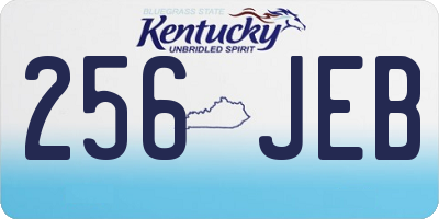 KY license plate 256JEB