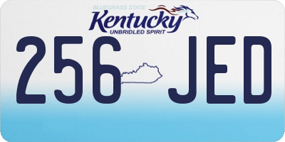 KY license plate 256JED