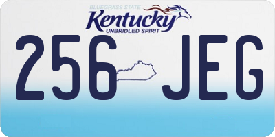 KY license plate 256JEG
