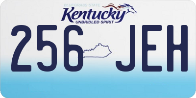KY license plate 256JEH