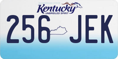 KY license plate 256JEK