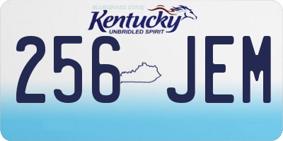 KY license plate 256JEM