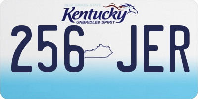 KY license plate 256JER