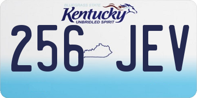 KY license plate 256JEV