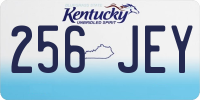 KY license plate 256JEY