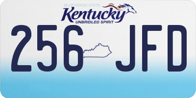 KY license plate 256JFD