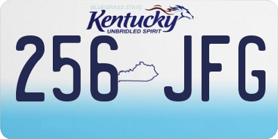 KY license plate 256JFG