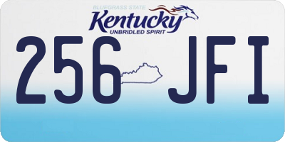 KY license plate 256JFI