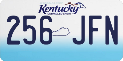 KY license plate 256JFN