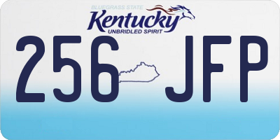 KY license plate 256JFP