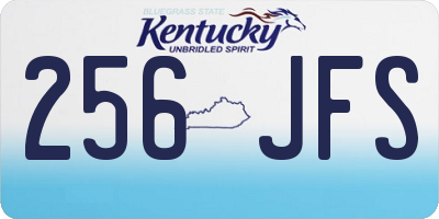 KY license plate 256JFS