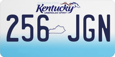 KY license plate 256JGN