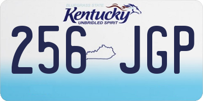 KY license plate 256JGP