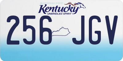 KY license plate 256JGV