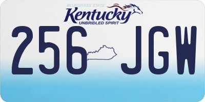 KY license plate 256JGW