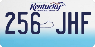 KY license plate 256JHF