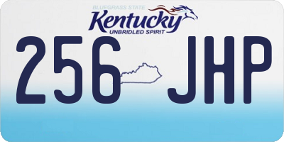 KY license plate 256JHP