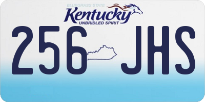 KY license plate 256JHS