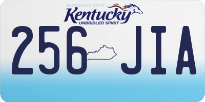 KY license plate 256JIA