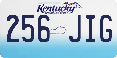 KY license plate 256JIG