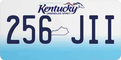 KY license plate 256JII