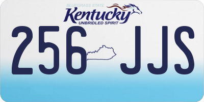 KY license plate 256JJS