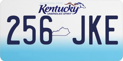 KY license plate 256JKE