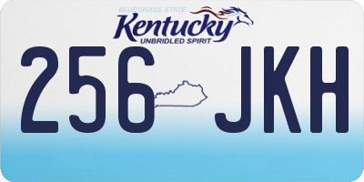 KY license plate 256JKH