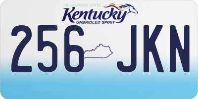 KY license plate 256JKN